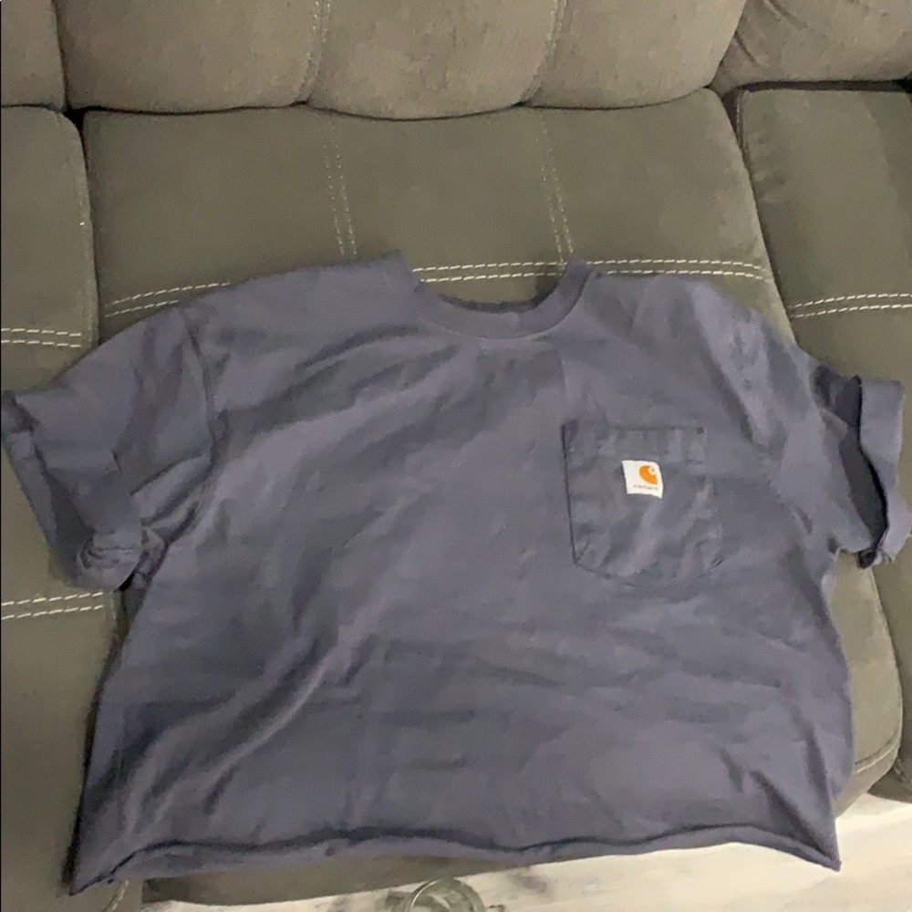 Cropped carhartt blue short sleeve